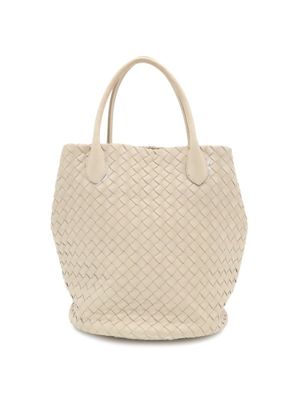 Bottega Veneta Intrecciato Handbag Leather Ivory White